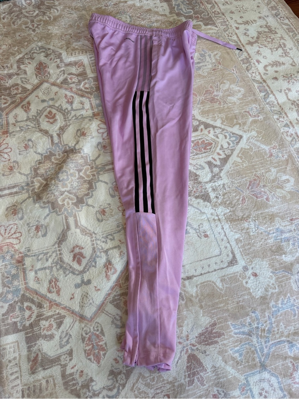 Adidas Tiro lilac womens Track Pants with Black Stripes